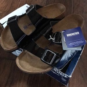 Birkenstock patent leather soft footbed Arizona